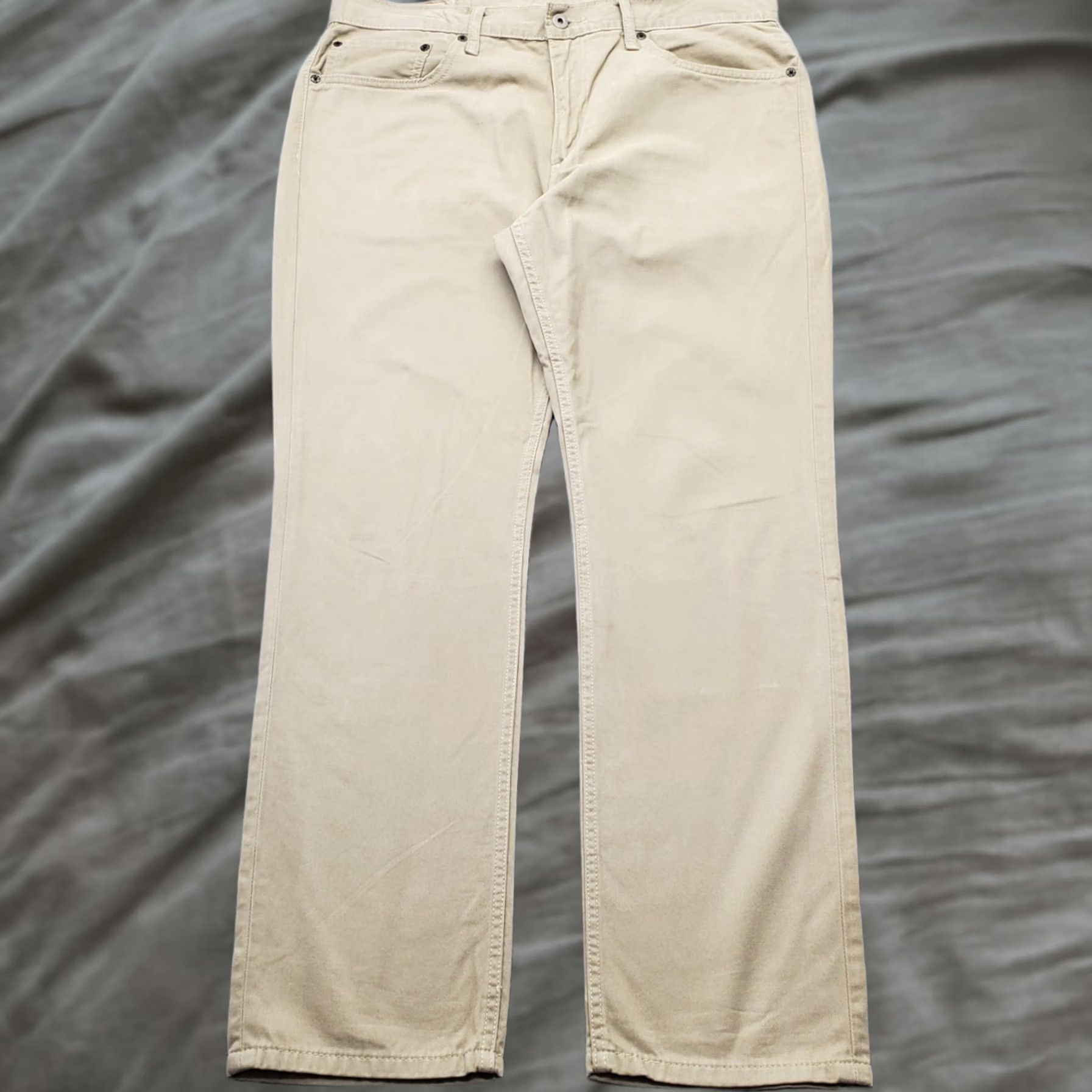 Levi's Levi's Mens 511 Straight Jeans 36 Tan Denim 5-Pocket White Tab Double Stitch 100% Cotton Slim Straight Size 36 Mens Fit Size US 36 / EU 52 - 1 Thumbnail