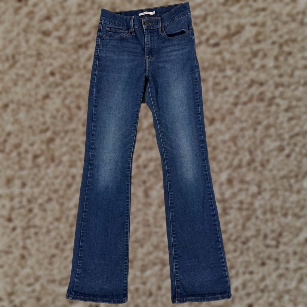Levi's Levi's Jeans Adult 29 Blue Denim Slimming Flared Mid Rise Cotton 25x31 5-Pocket Size 29" - 1 Thumbnail