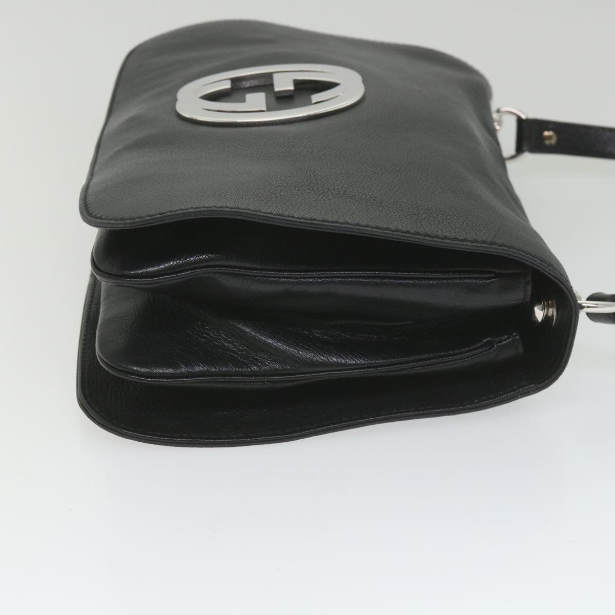 Gucci GUCCI Interlocking Shoulder Bag Leather Black Size ONE SIZE - 3 Thumbnail