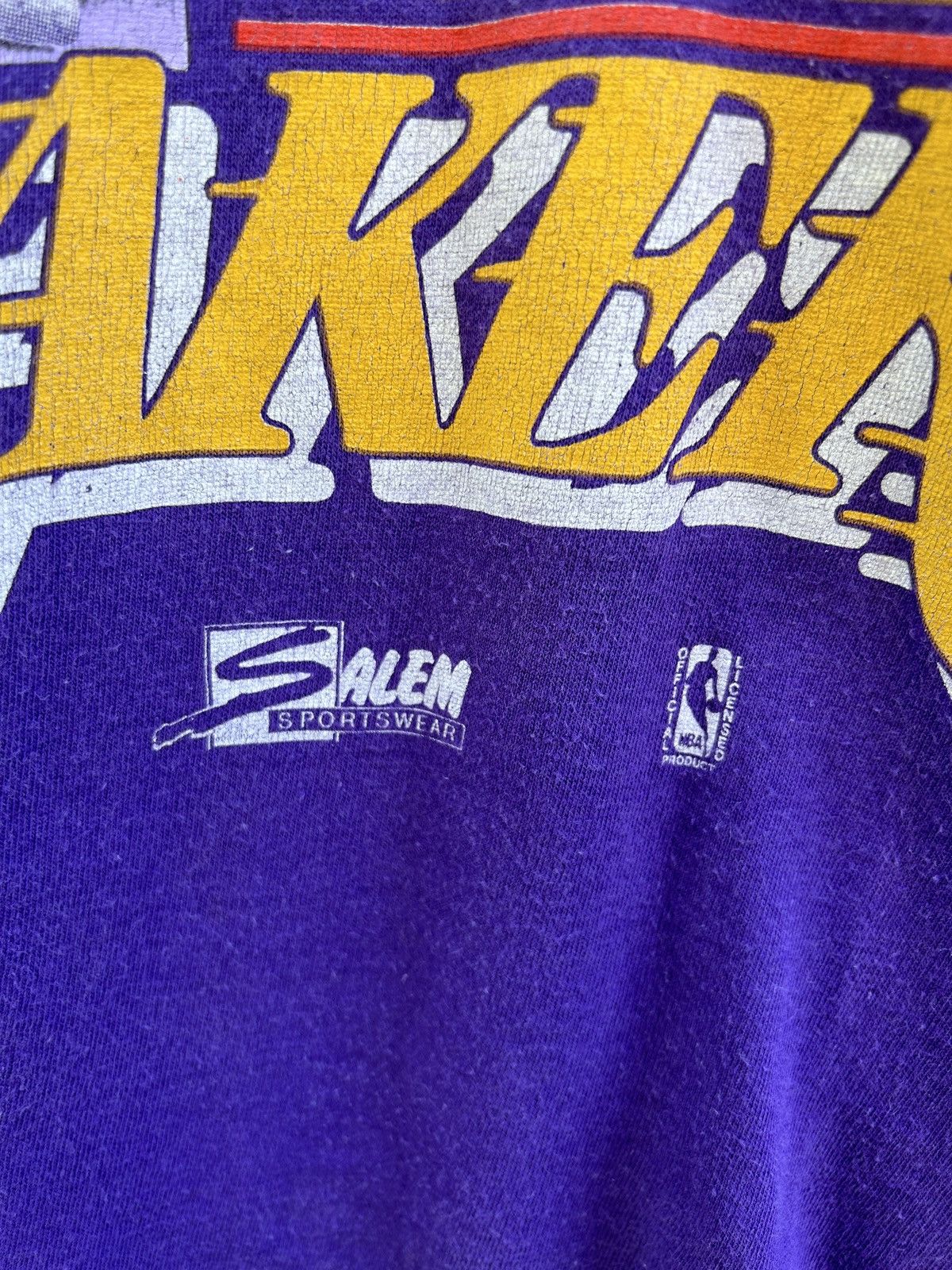 NBA 90s Vintage Salem 1990 Lakers NBA Single Stitch By Spalding Size US M / EU 48-50 / 2 - 6 Thumbnail