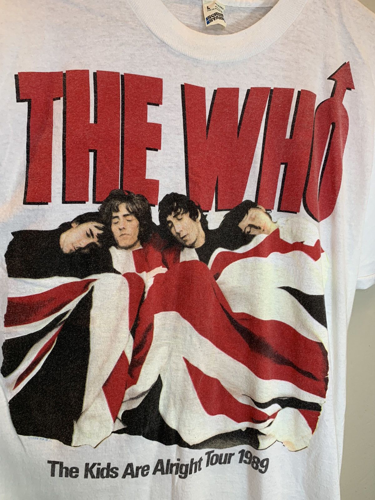 Band Tees *RARE* Vintage 1989 The Who The Kids Are Alright Tour Shirt Size US L / EU 52-54 / 3 - 3 Thumbnail