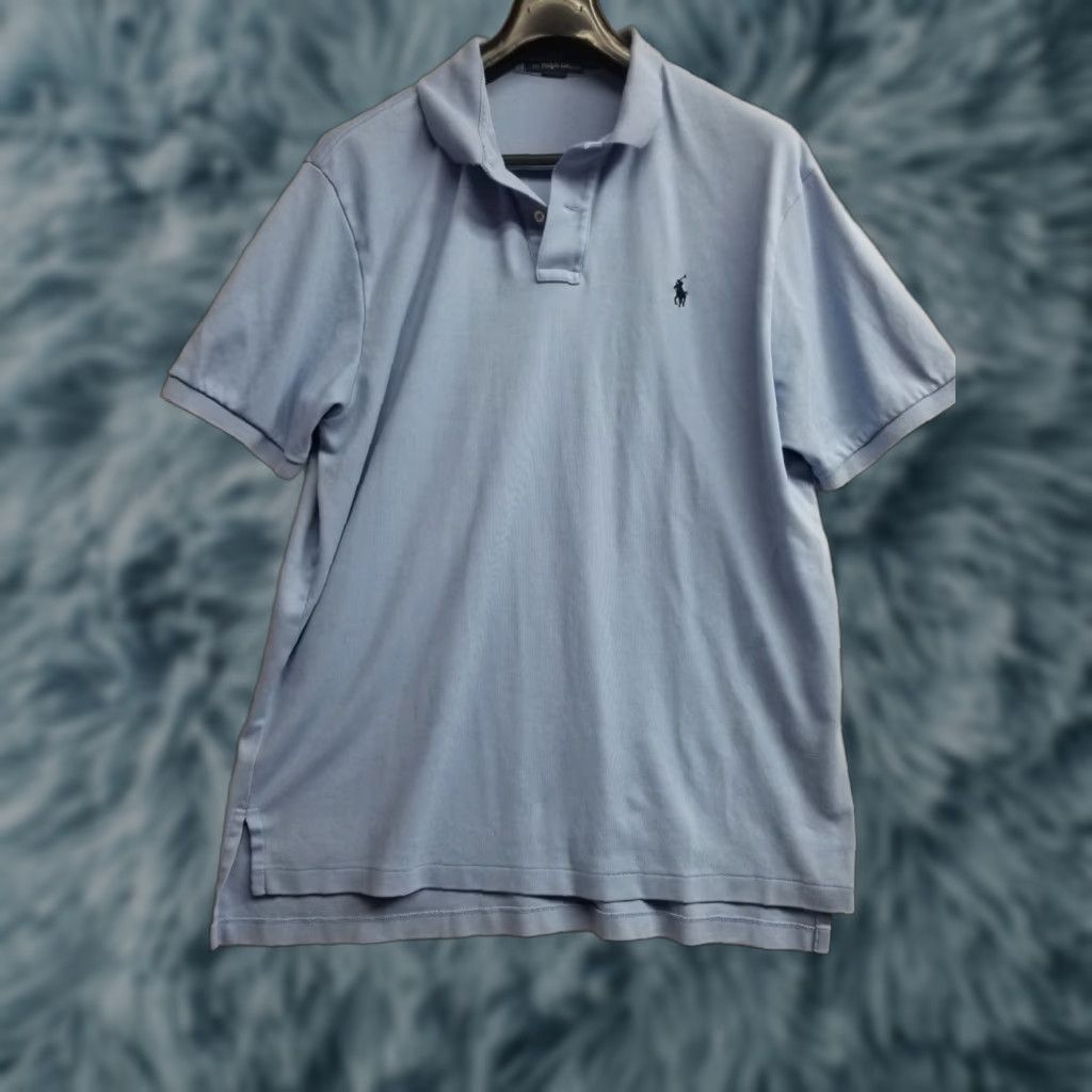 Polo Ralph Lauren Polo Ralph Lauren Shirt XL Men Blue Short Sleeve Cotton Knit Polo 90s Casual Regular Size US XL / EU 56 / 4 - 1 Thumbnail