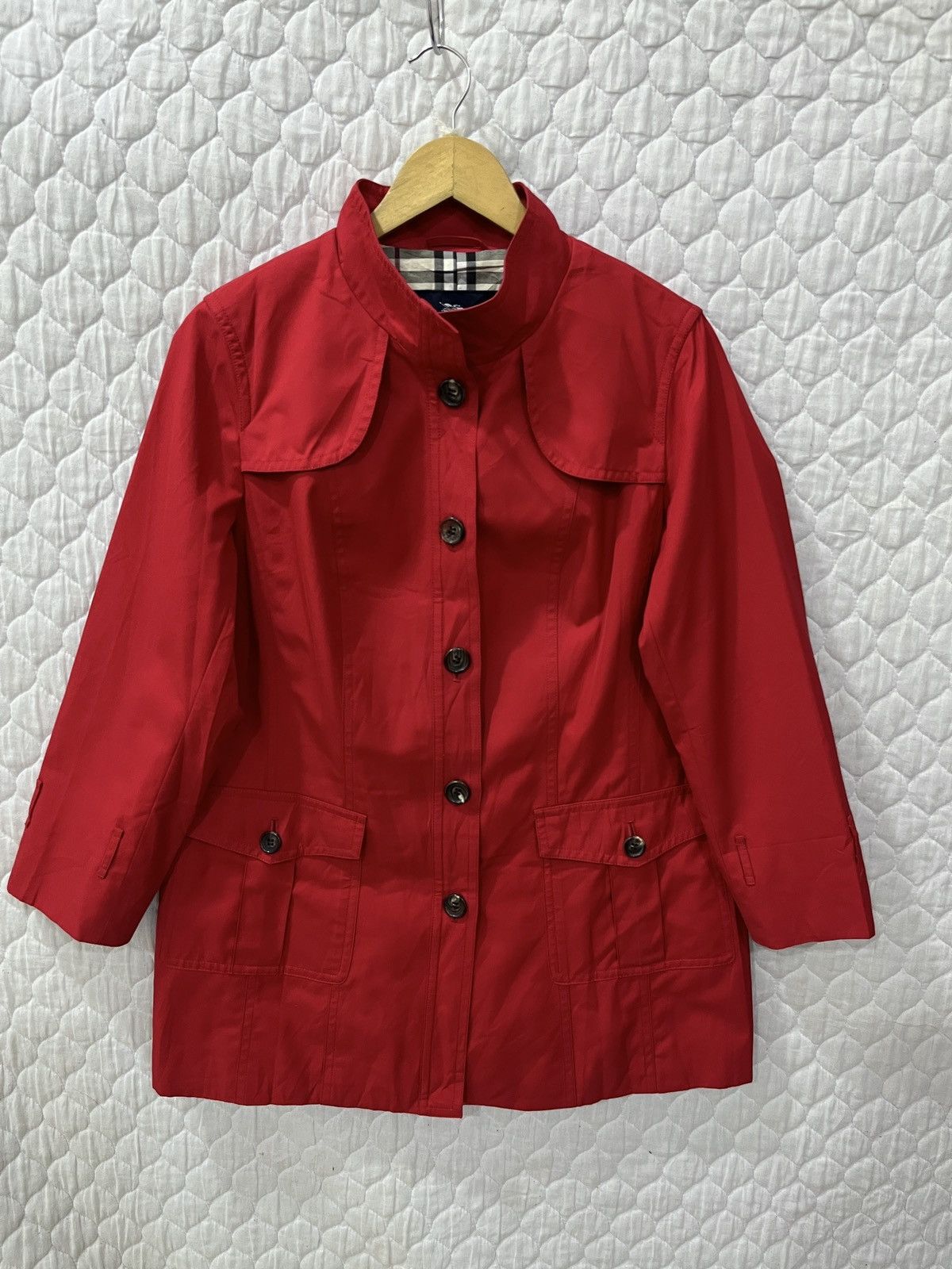 image of (Wwww)Luxury Burberry London Jacket in Red, Women's (Size Medium)