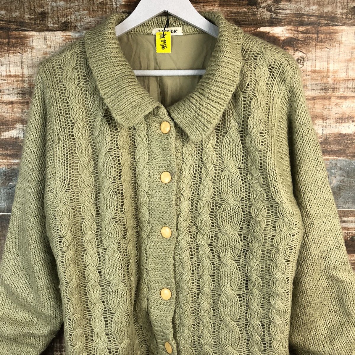 Homespun Knitwear × Japanese Brand Ca Dida Green Cardigan japan vintage Knitwear #A1786 Size M / US 6-8 / IT 42-44 - 5 Thumbnail