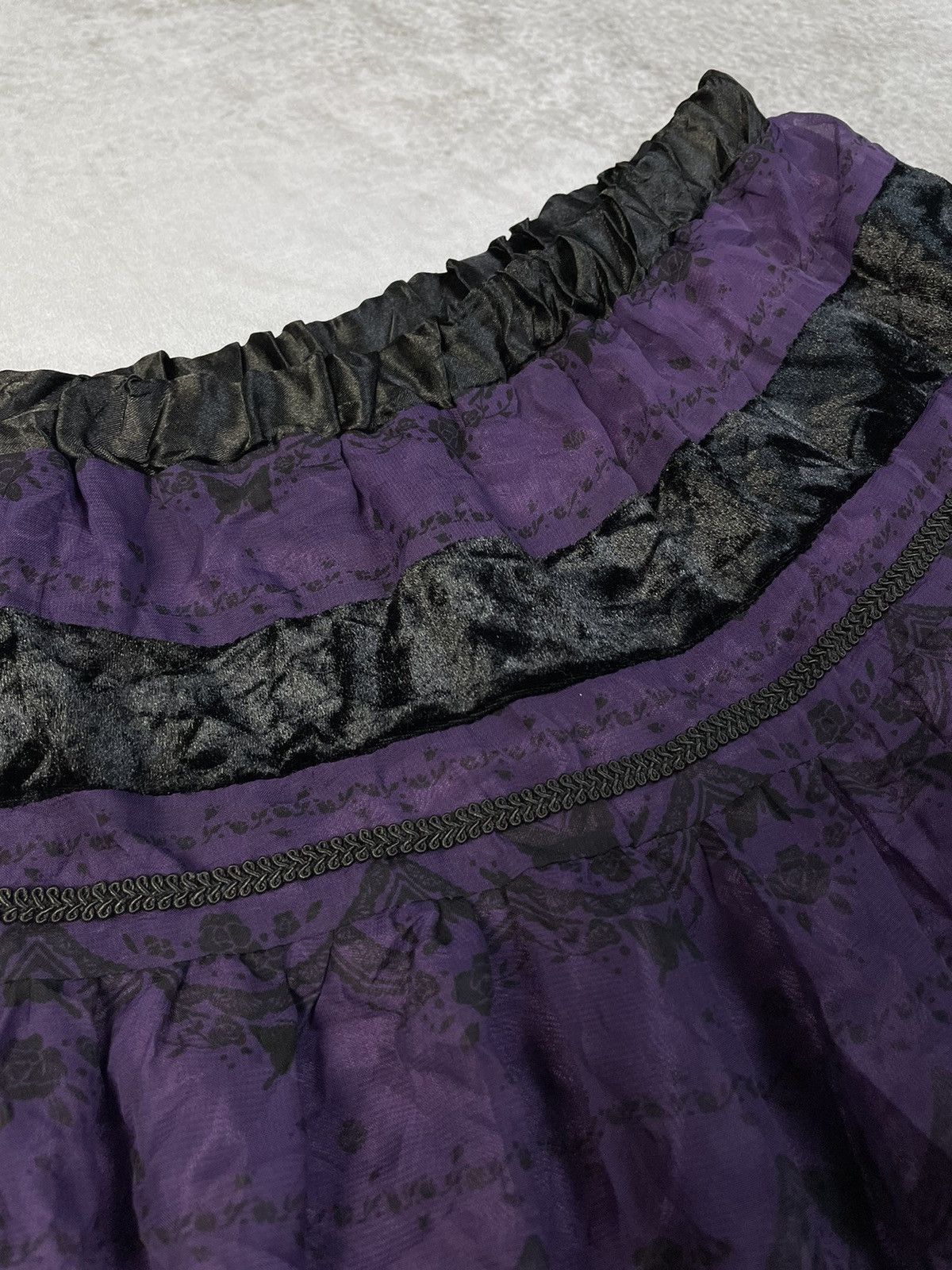 LIZ LISA Axes Femme Dark Coquette Lolita Butterfly Purple Skirt Size 25" / US 0 / IT 36 - 4 Thumbnail