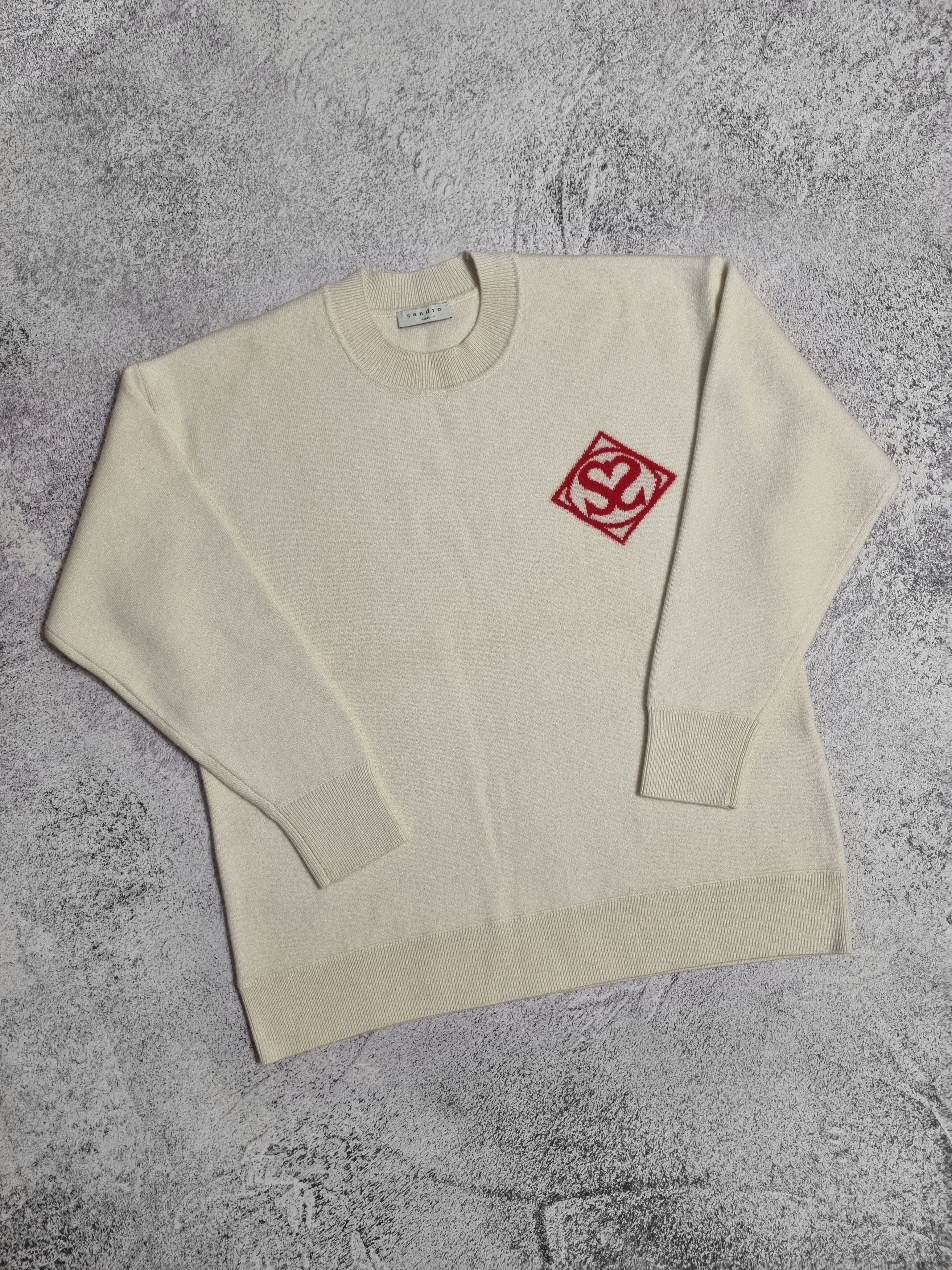 Sandro Sandro Paris Graphic Print Double S Heart Logo Sweater Size M / US 6-8 / IT 42-44 - 2 Thumbnail