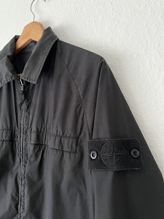 Stone island best sale overshirt jacket black