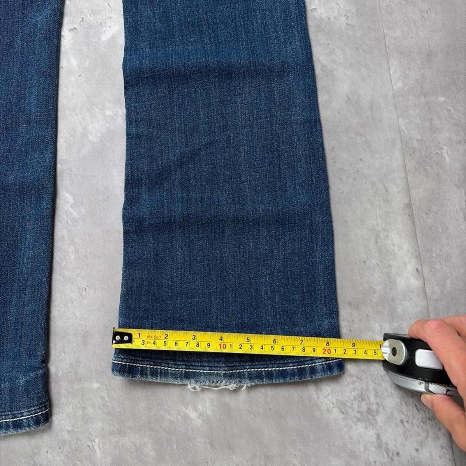 Other Y2K Blue Miss Me Grunge Embellished Bootcut Denim Jeans Size 30" / US 8 / IT 44 - 8 Thumbnail