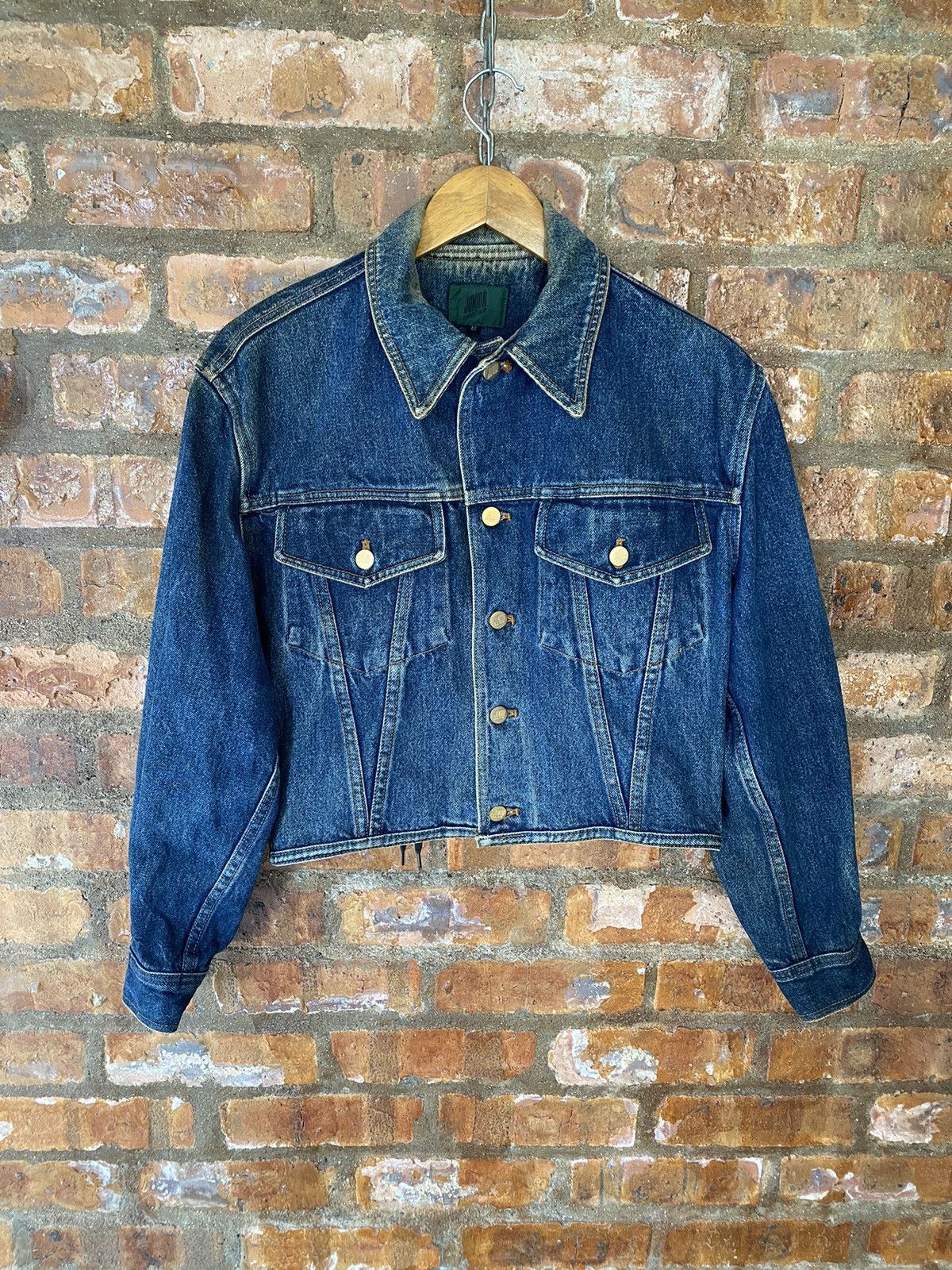 Jean Paul Gaultier 1988 JPG lace up crop denim Jacket Size M / US 6-8 / IT 42-44 - 2 Thumbnail
