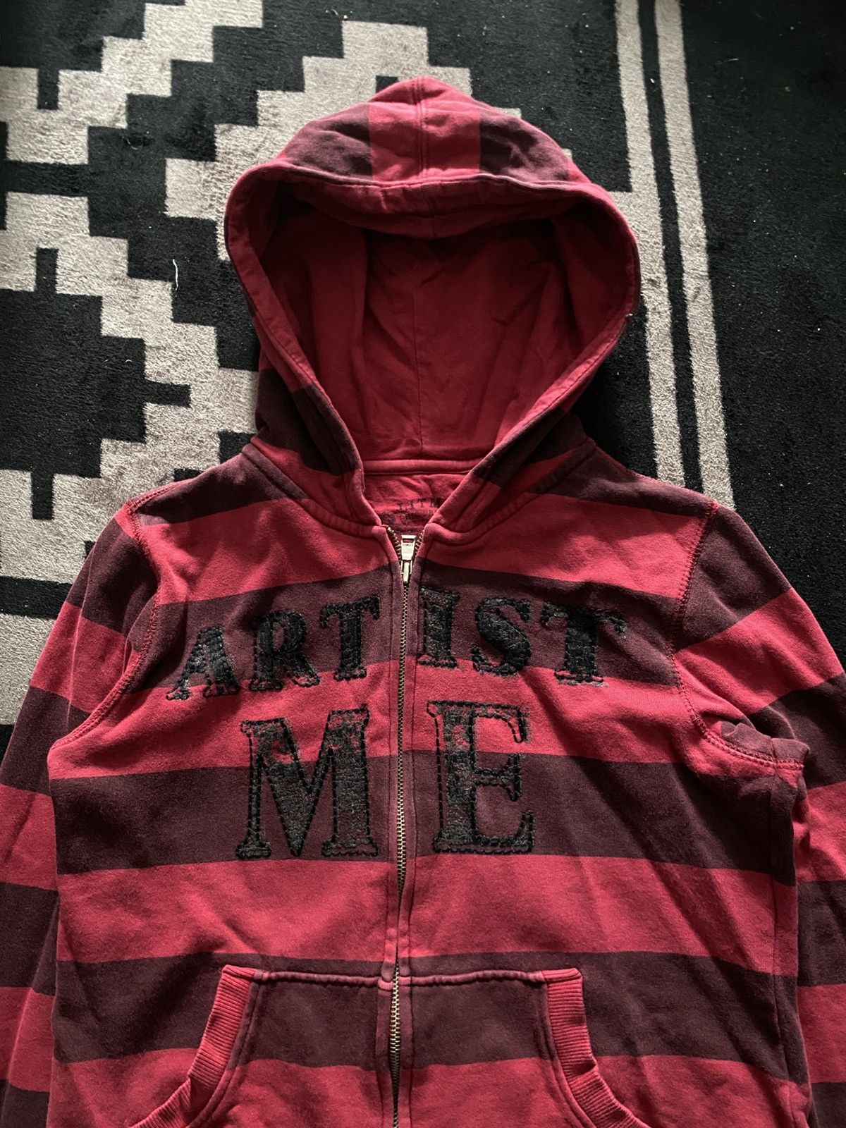 If Six Was Nine × Japanese Brand × Le Grande Bleu (L.G.B.) Vintage litmus “artist me” striped hoodie Size US S / EU 44-46 / 1 - 3 Thumbnail