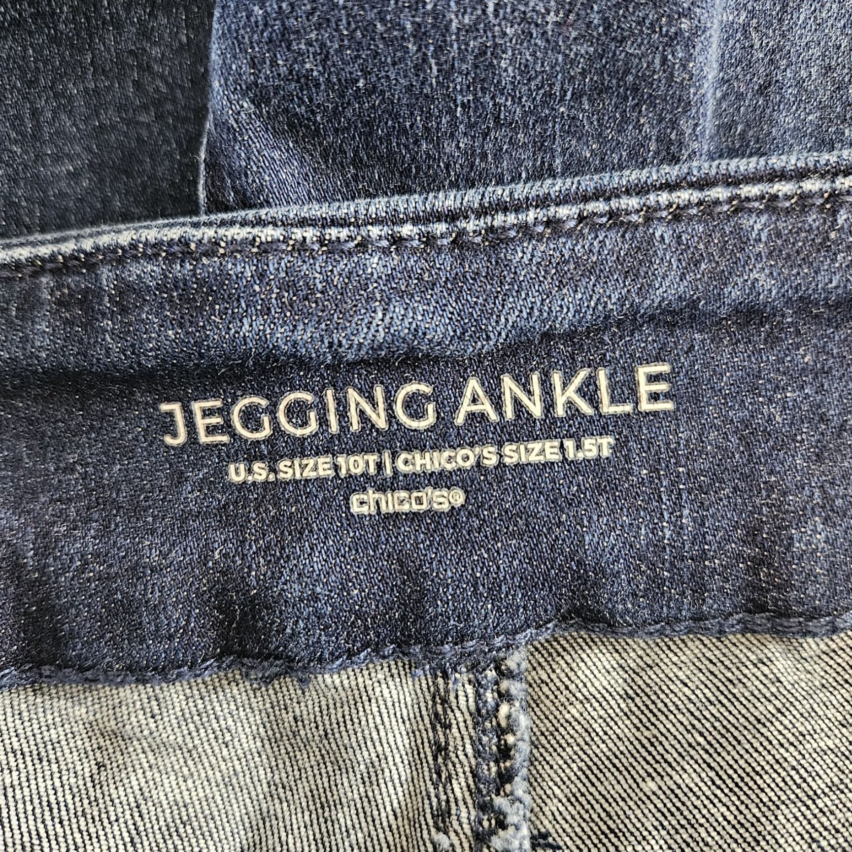 Vintage Chico's Womens Jegging Ankle Jeans Blue 10 Tall Pull On Cuffs Embellished Jeans Accessories Womens Size 32" / US 10 / IT 46 - 8 Thumbnail