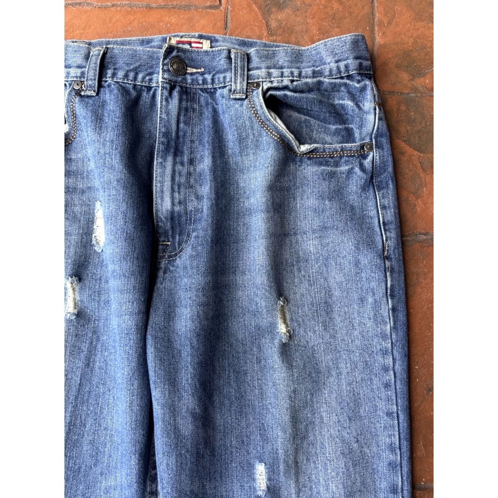 Phat Farm VINTAGE Phat Farm Jeans Y2K Baggy Skater Hip-Hop Grunge Distressed Men’s 36x34 Size US 36 / EU 52 - 6 Thumbnail