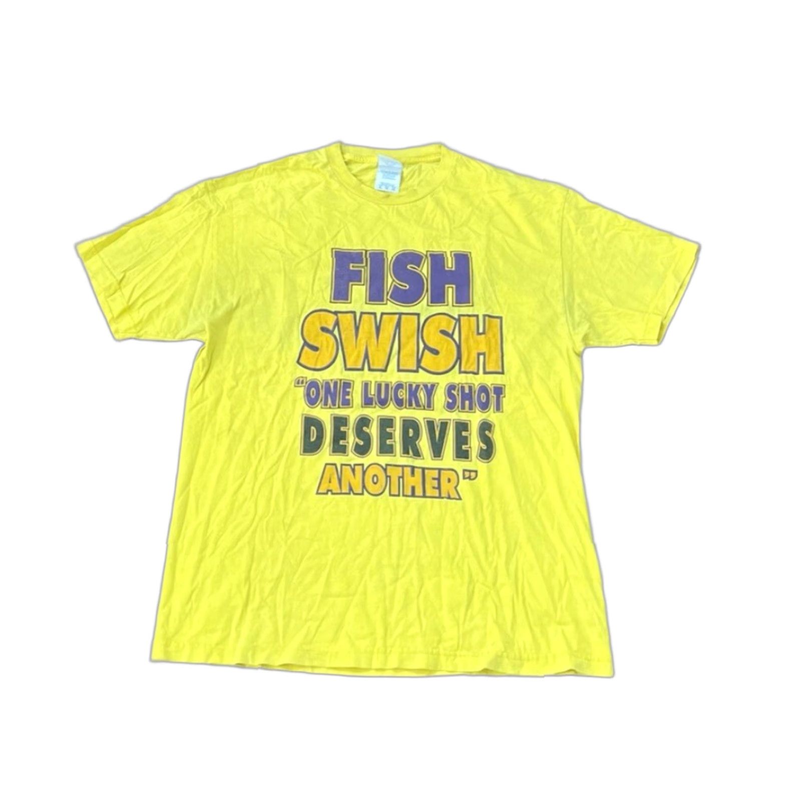 NBA VINTAGE LA Lakers NBA 2004 Fish Swish One Lucky Shot Shirt Size XL Derek Fisher Size US XL / EU 56 / 4 - 1 Thumbnail