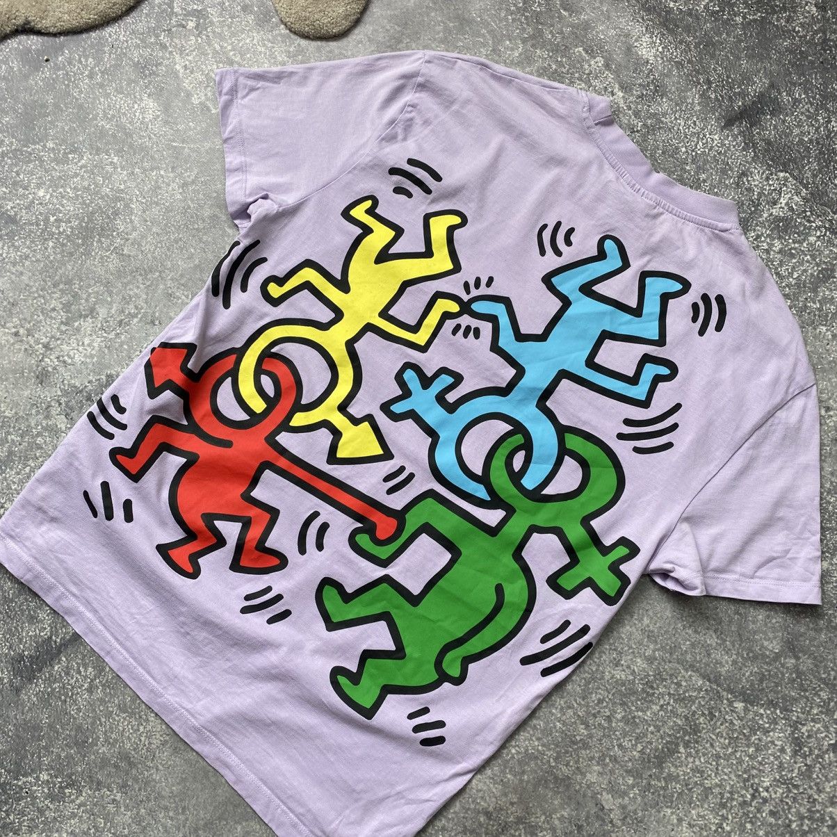 Keith Haring Designer Kaith Haring Big Logo luxury streetwear tee Size US M / EU 48-50 / 2 - 2 Thumbnail