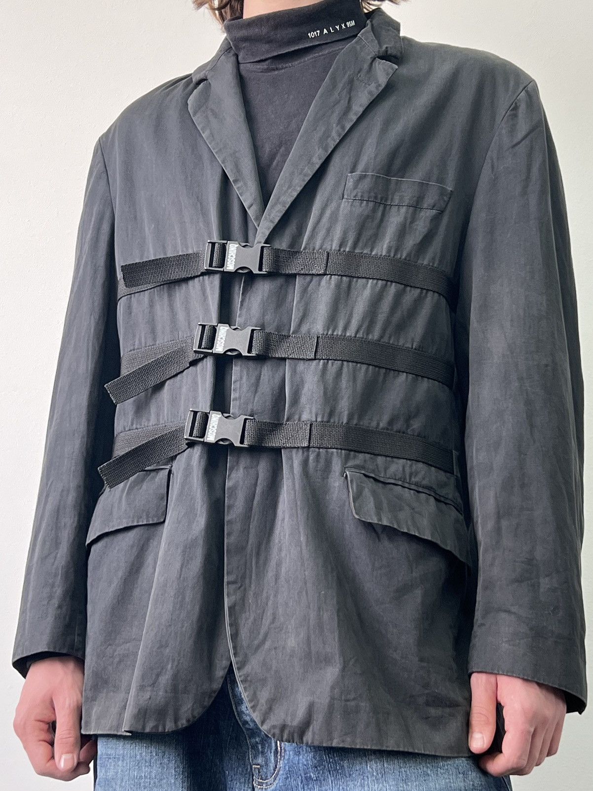 Moschino × Vintage Yohji Yamamoto style Moschino vintage Bondage Jacket Blazer Size US L / EU 52-54 / 3 - 3 Thumbnail