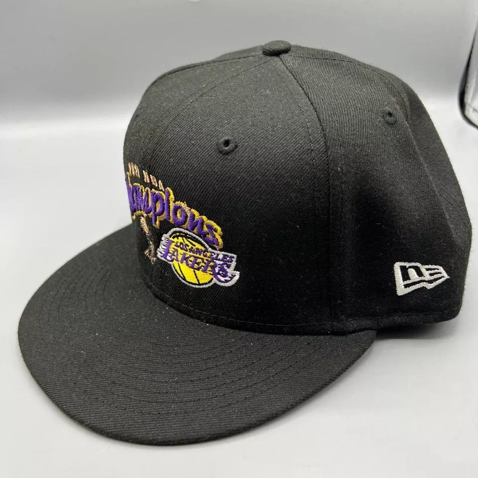 New Era Los Angeles LA Lakers Hat Men 2020 NBA Champions Snap Back Size ONE SIZE - 2 Thumbnail