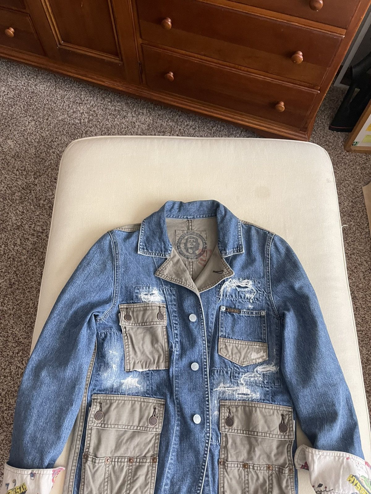 Hysteric Glamour Hysteric Glamour Khaki/Denim Jacket Size US M / EU 48-50 / 2 - 7 Thumbnail