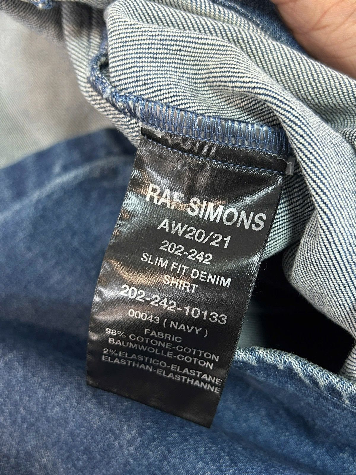 Raf Simons Raf Simons - Denim Shirt AW 20/21 Size US S / EU 44-46 / 1 - 6 Thumbnail