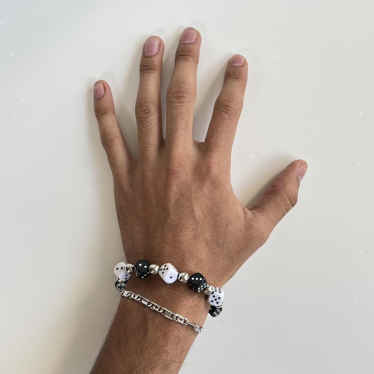 Other y2k 2000s dice grunge punk black and white bracelet Size ONE SIZE - 5 Thumbnail