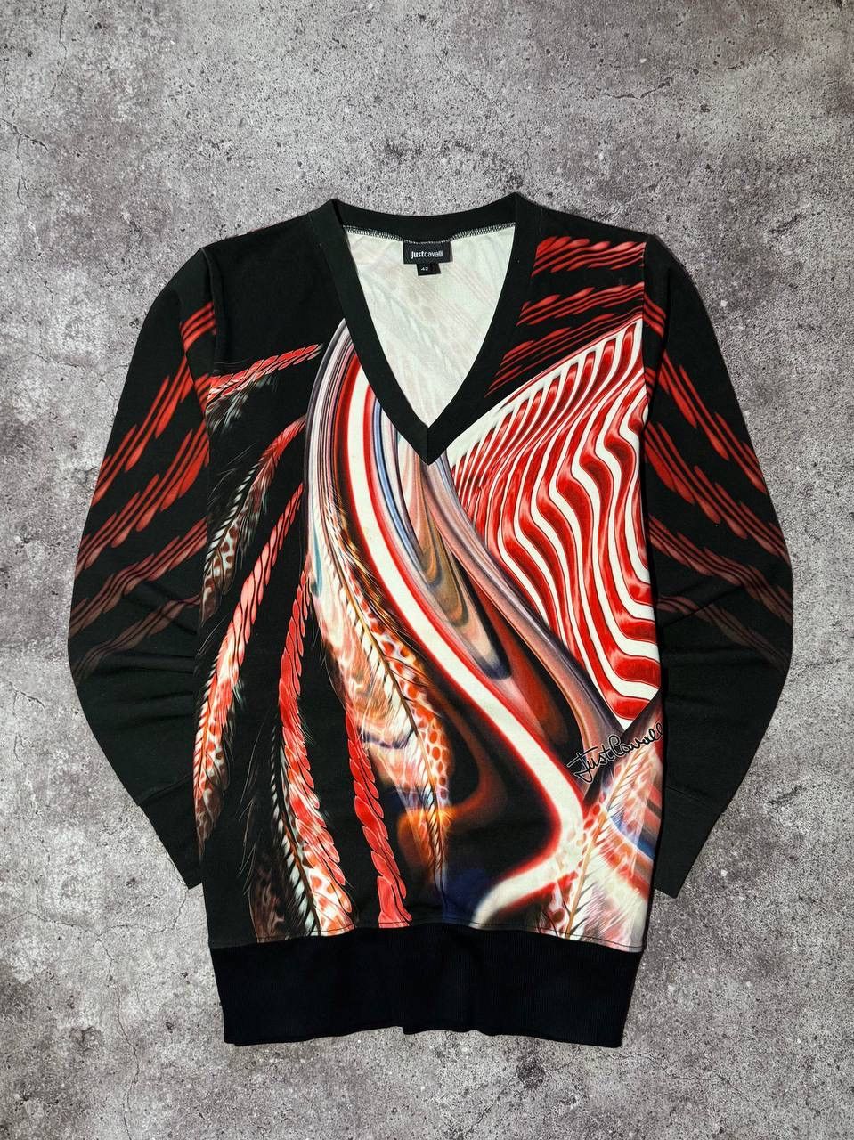 Just Cavalli Just Cavalli Woman’s Designer V-Neck Top IT42 Size L / US 10 / IT 46 - 1 Thumbnail