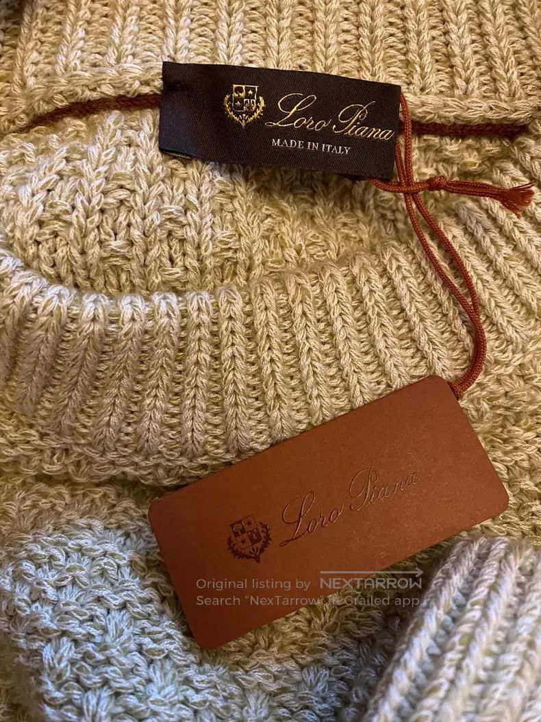 Loro Piana Loro Piana Heavy linen thick cable knit sweater, sweater, Size US M / EU 48-50 / 2 - 4 Thumbnail