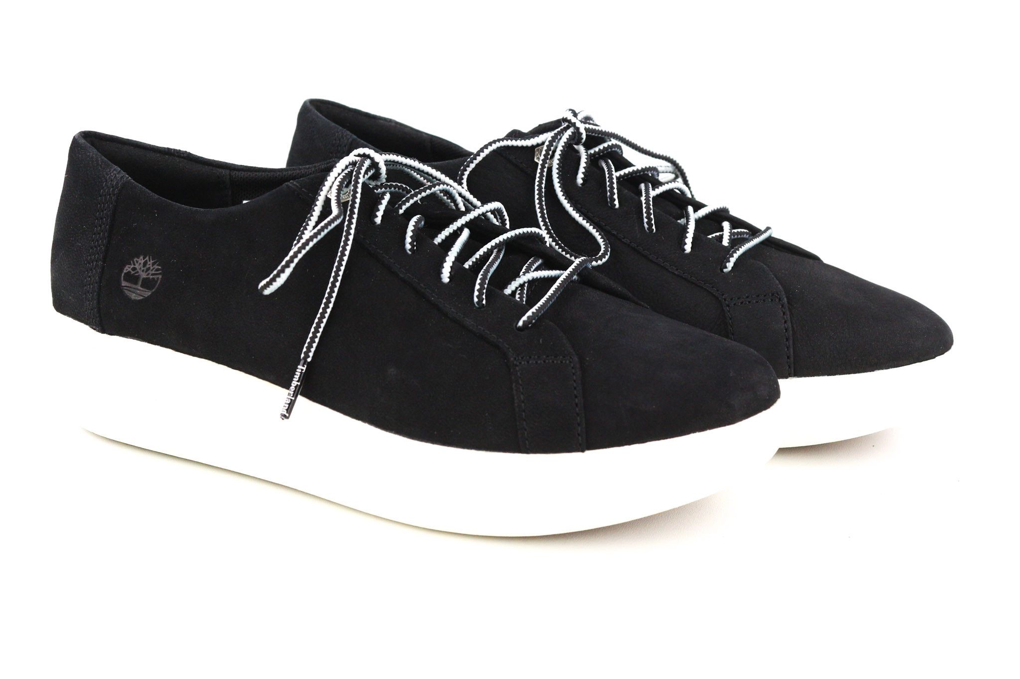 Timberland A1ST6 UK5 Black Leather Low Green Stride Sneakers 79965 Size US 5.5 / IT 35.5 - 1 Thumbnail