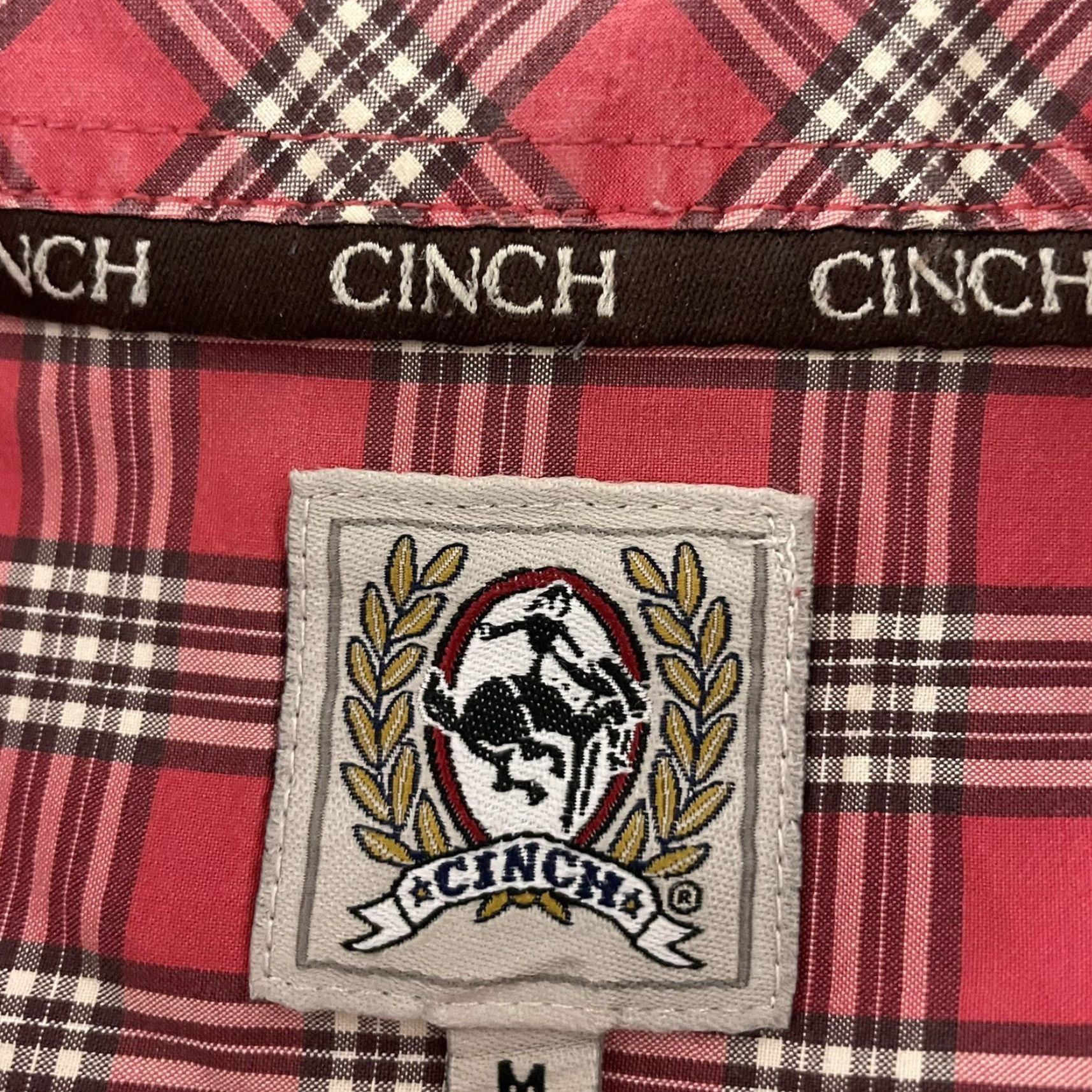 Pinko Cinch Plaid Button-Up Shirt Long Sleeve Mens M Pink White Multicolor Size US M / EU 48-50 / 2 - 4 Thumbnail