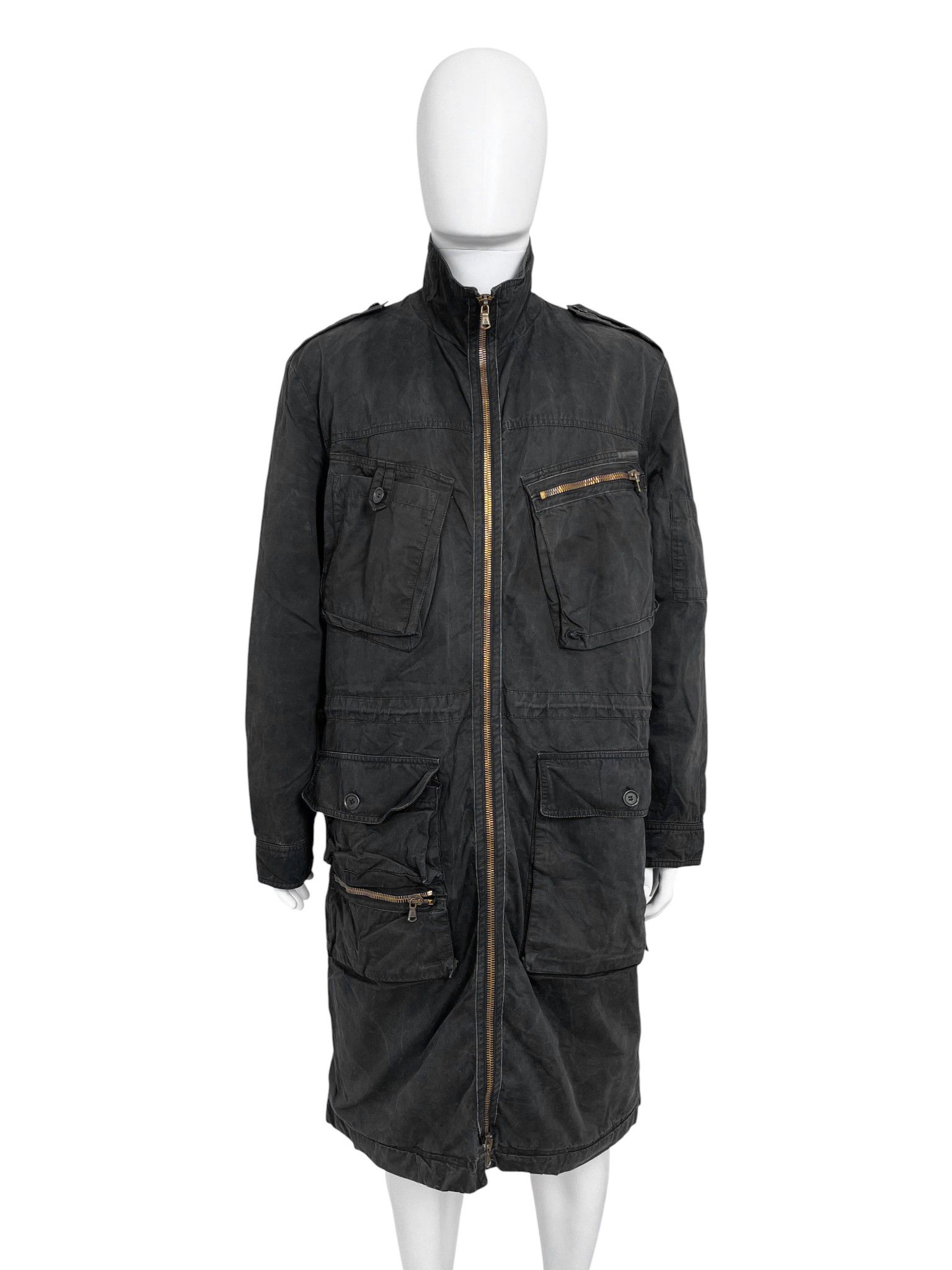 Dolce & Gabbana 1990's Multipockey Black Military Parka Size US XL / EU 56 / 4 - 2 Thumbnail