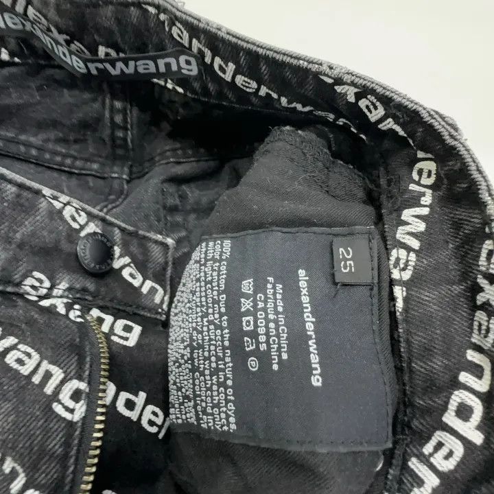 Alexander Wang Alexander Wang High-Waisted Logo Denim Pants - Size 25" / US 0 / IT 36 - 4 Thumbnail