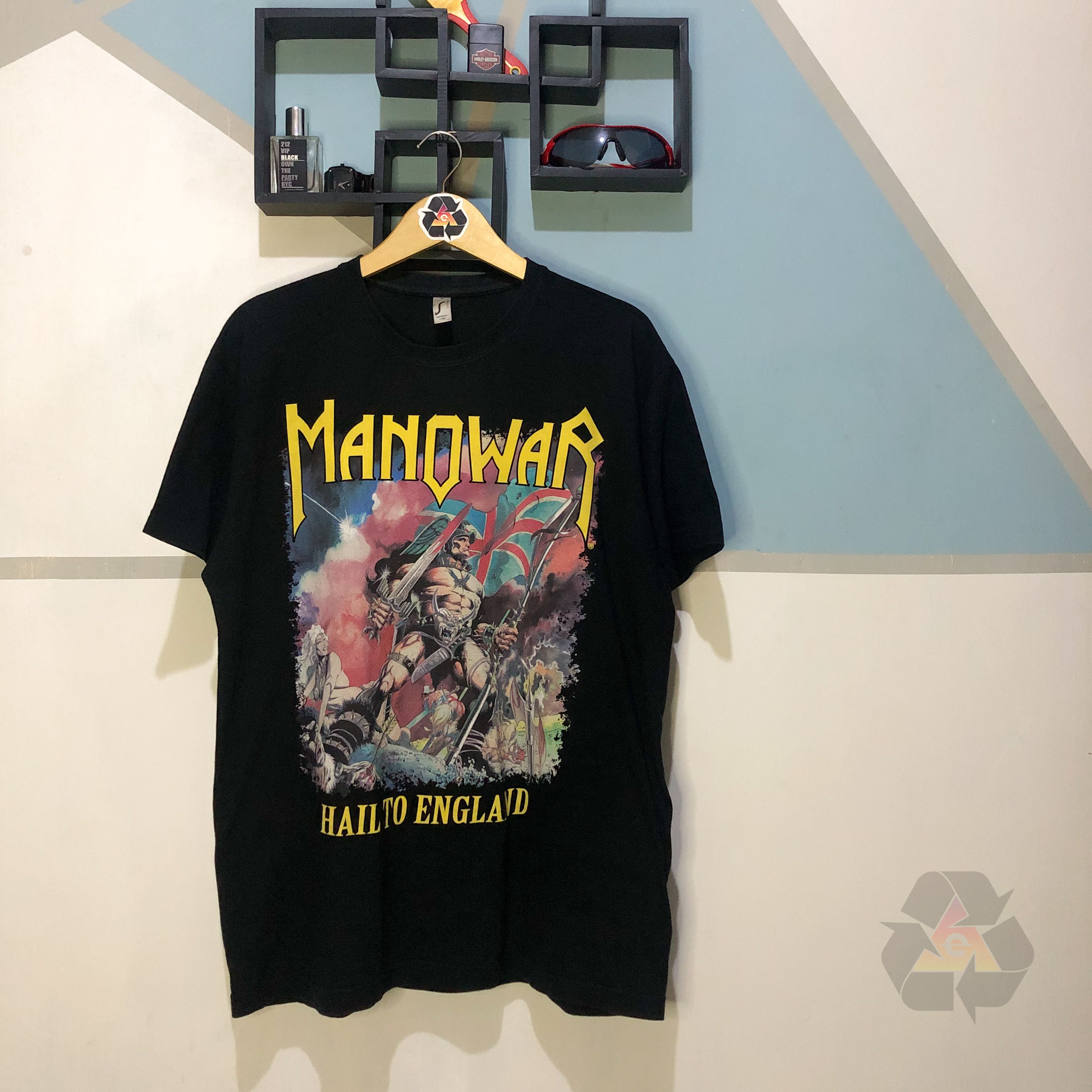 Band Tees Vintage Manowar Hail to England Death to False Heavy Metal Size US XL / EU 56 / 4 - 1 Thumbnail