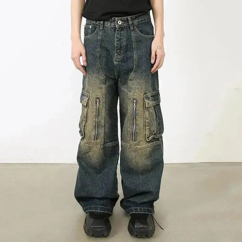 Japanese Brand Vintage washed high street baggy wide leg jeans Size US 32 / EU 48 - 3 Thumbnail