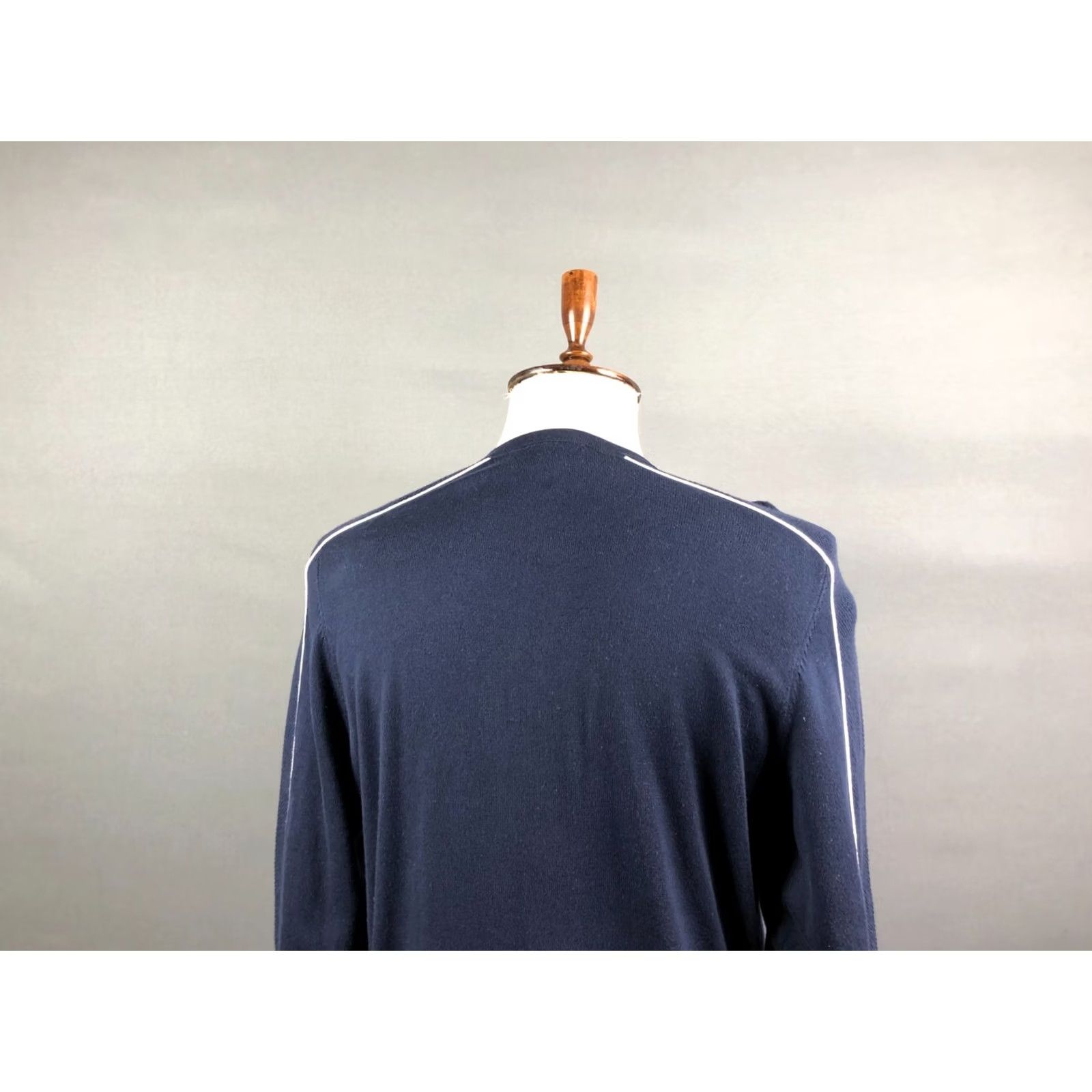 Lacoste Lacoste Sweatshirt Blue Cotton XL Pullover Men V-Neck Logo Embroidered Jumper Jersey Knit Long Sleeve" Size US XL / EU 56 / 4 - 5 Thumbnail