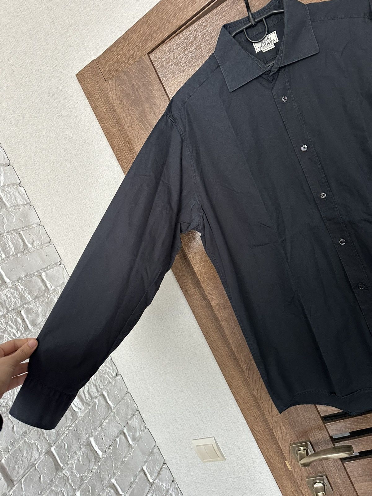 Hermes Hermes Vintage Shirt Button Up Long Sleeve Size US XL / EU 56 / 4 - 6 Thumbnail