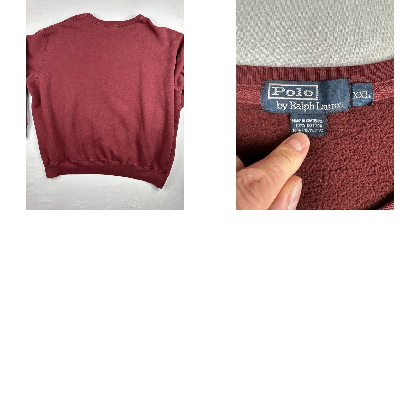 Polo Ralph Lauren VINTAGE Polo Ralph Lauren Sweatshirt Crewneck Pullover 2XL Red Pony Logo 90s Mens Shirt Size US XXL / EU 58 / 5 - 8 Thumbnail