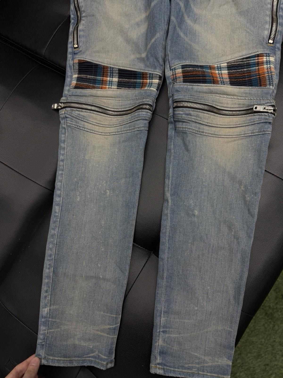 Amiri Size 38 - Amiri Blue Leg Logo Zipper Jeans Size US 38 / EU 54 - 3 Thumbnail