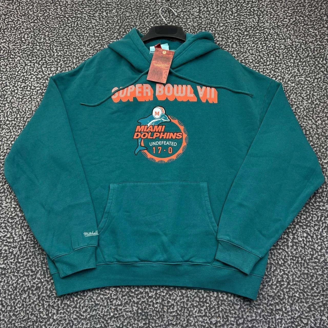 Mitchell & Ness Miami Dolphins Hoodie Men NFL Long Sleeve Pullover New M Size US M / EU 48-50 / 2 - 1 Thumbnail