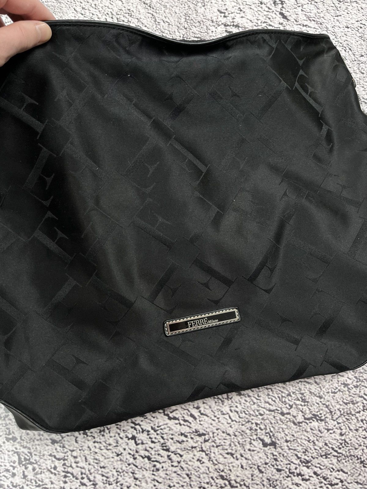 Gianfranco Ferre Vintage Ferre Milano F Monogrammed Logo Hobo Bag Gothic Size ONE SIZE - 4 Thumbnail