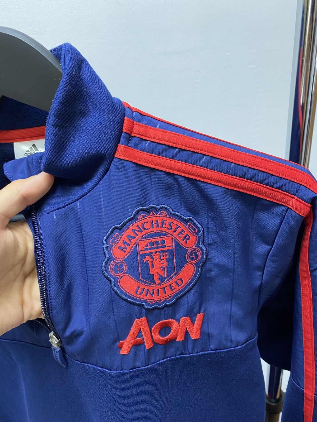 Adidas Manchester United 2015 2016 Training 1/4 Zip Top Jacket Size US S / EU 44-46 / 1 - 14 Thumbnail