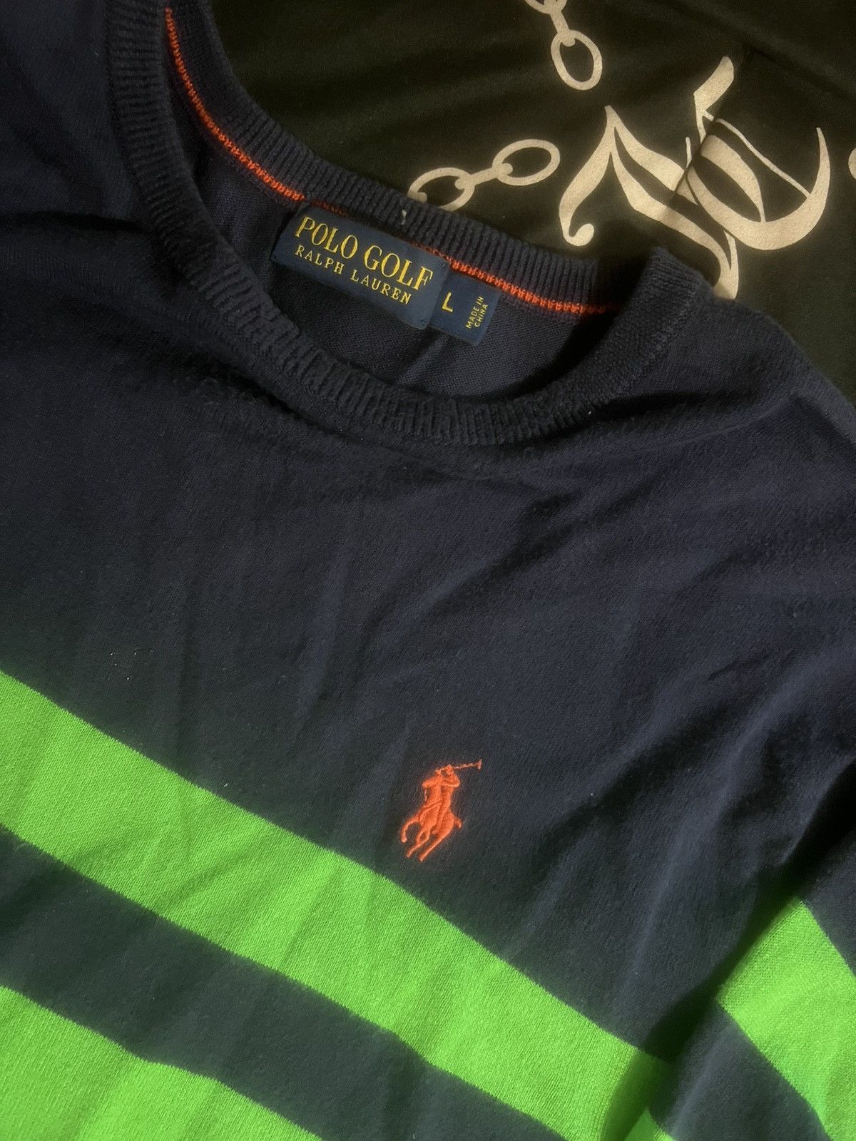 Polo Ralph Lauren VTG Polo Ralph Lauren Golf Green Mens Striped Sweater Knit Size US L / EU 52-54 / 3 - 2 Thumbnail