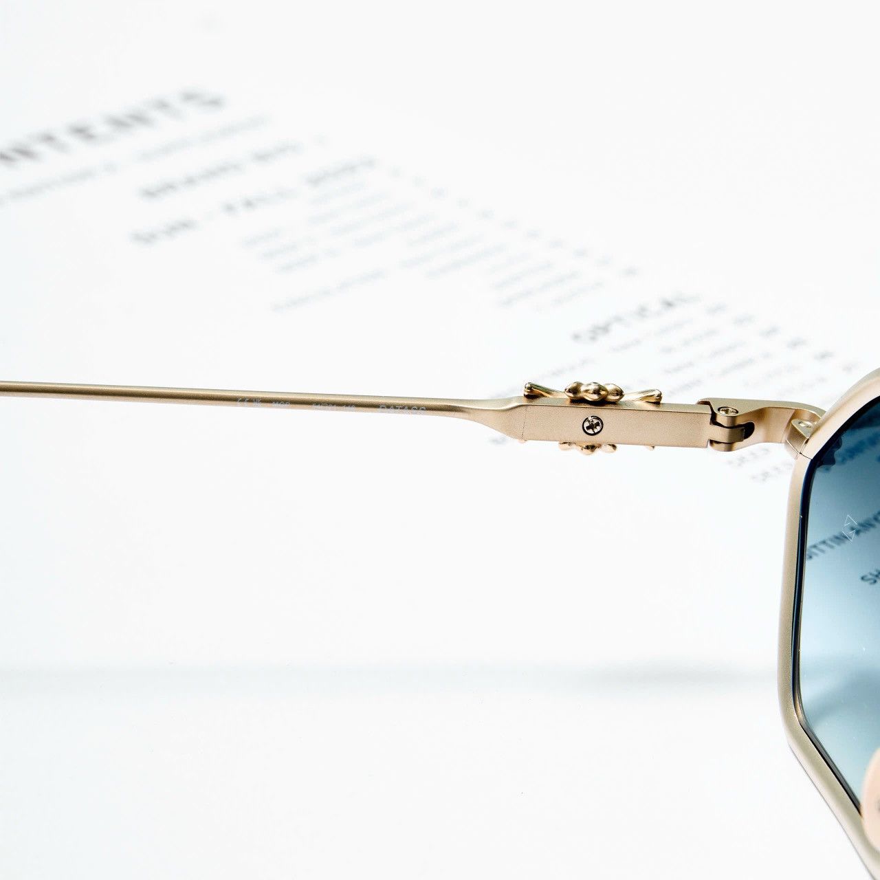 Chrome Hearts CHROME HEARTS DATASS MATTER GOLD PLATED SUNGLASSES Size ONE SIZE - 5 Thumbnail