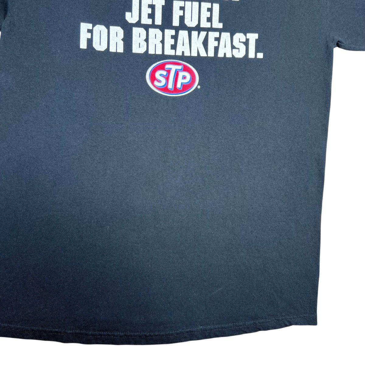 Hanes Vtg 2000s STP Racing My Car Hats Jet Fuel For Breakfast Tee Size US M / EU 48-50 / 2 - 6 Thumbnail