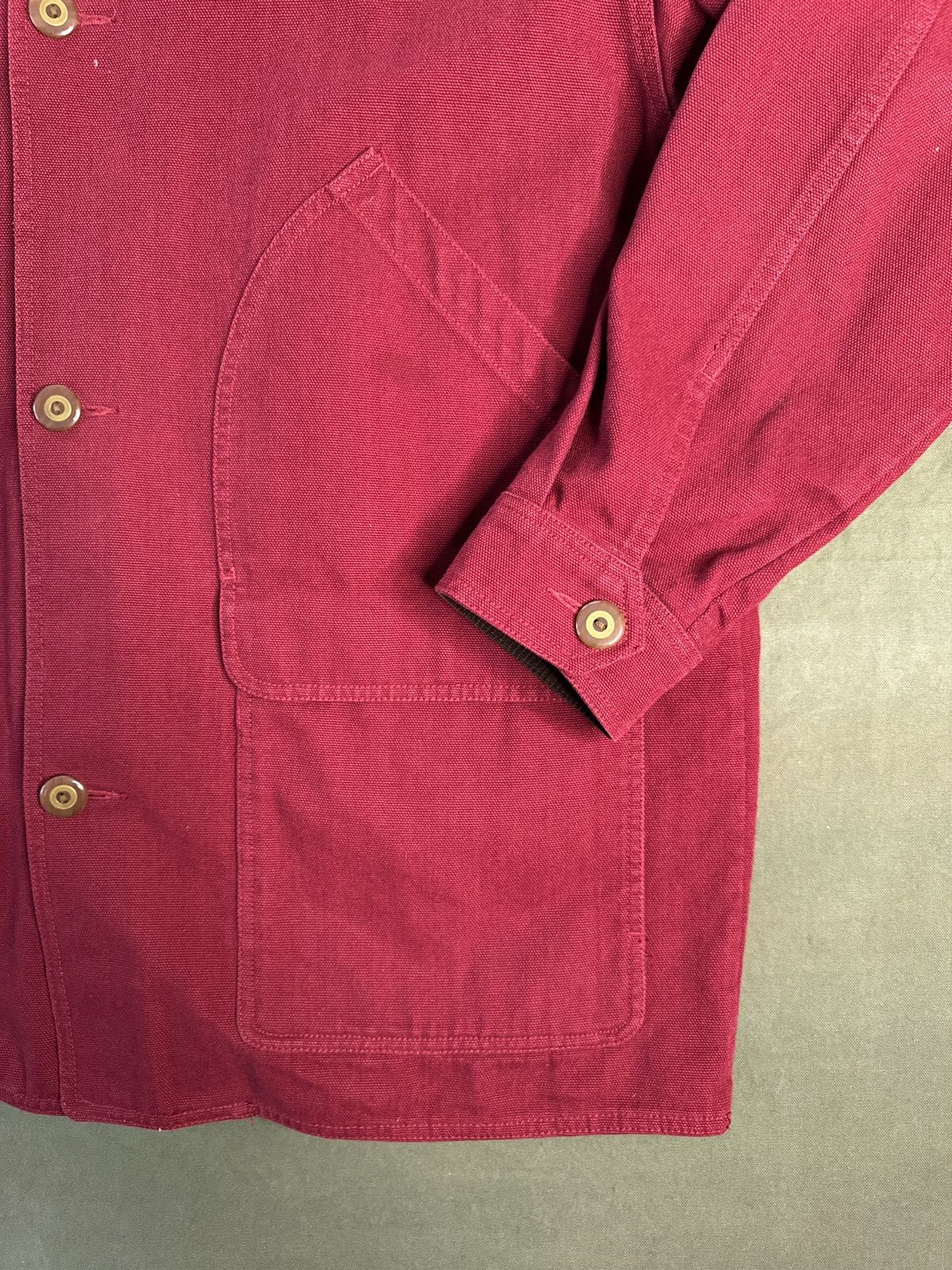 Eddie Bauer Vintage Eddie Bauer Canvas Red Chore Jacket Corduroy Collar Size US XL / EU 56 / 4 - 6 Thumbnail