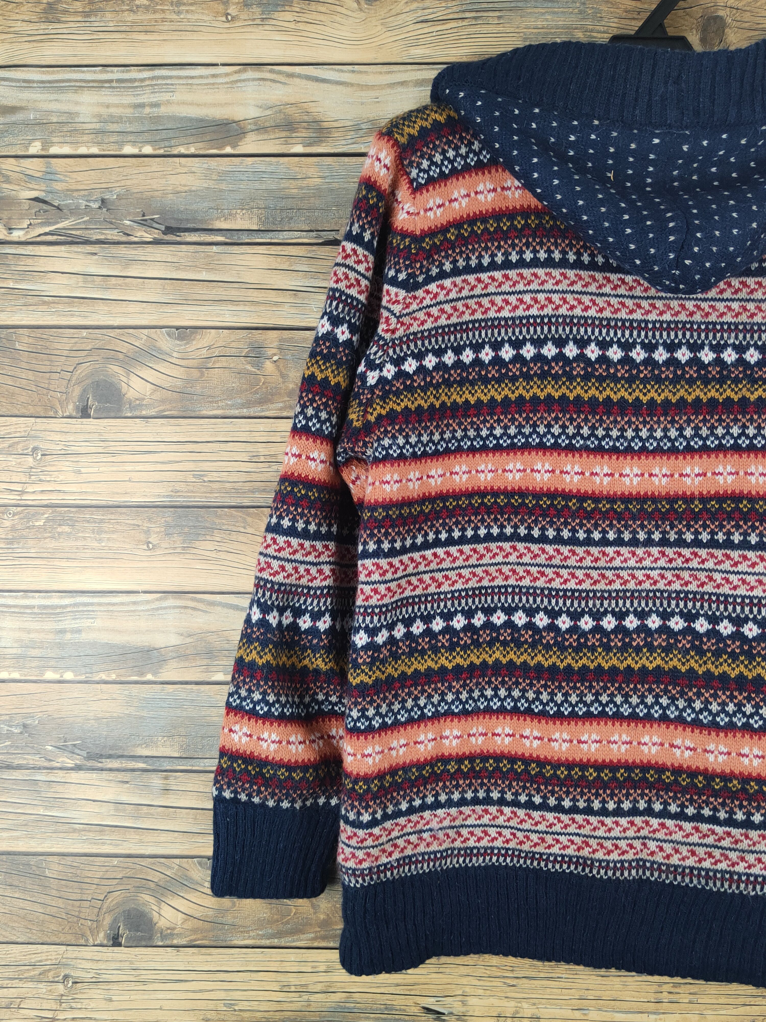 Japanese Brand Flow and Fixture Navy Knitwear Hoodie Sweaters #W1220 Size M / US 6-8 / IT 42-44 - 9 Thumbnail