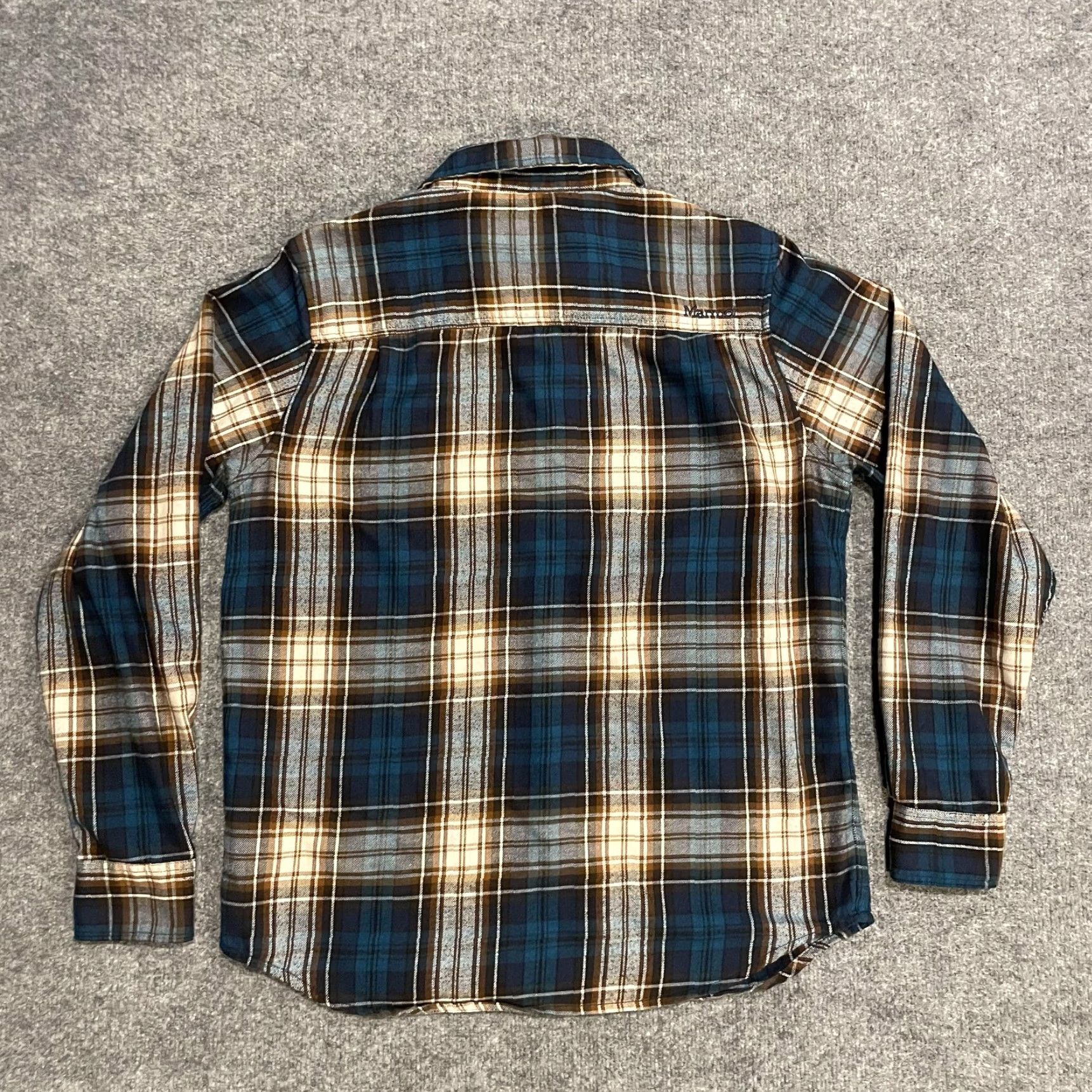 Marmot Marmot Fairfax Midweight Flannel Shirt Mens Medium Blue Brown Plaid Button Front Size US M / EU 48-50 / 2 - 2 Thumbnail