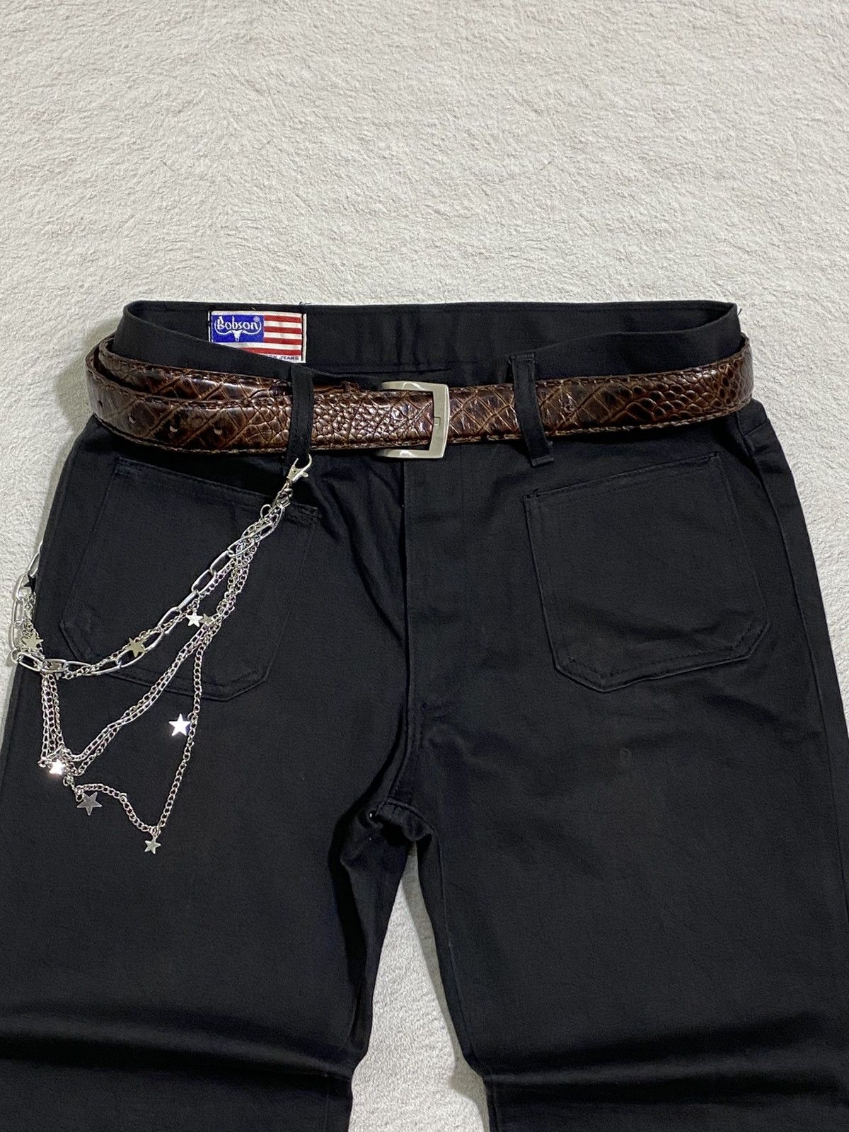 If Six Was Nine × KMRii × Le Grande Bleu (L.G.B.) SICK 💰 Vintage Bobson Western Super Flared Pants Size US 31 - 5 Thumbnail