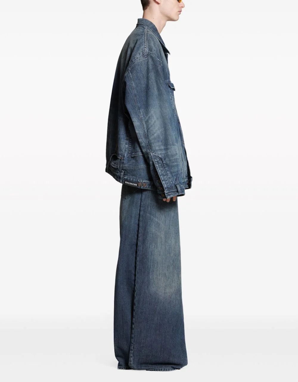 Balenciaga o1bcso1str1024 Deconstructed Jacket in Blue Size US XS / EU 42 / 0 - 3 Thumbnail