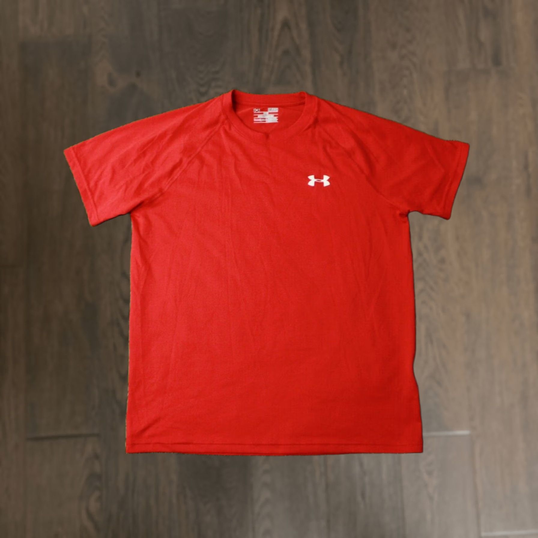 Under Armour UNDER ARMOUR HEATGEAR MEN T-Shirt JERSEY ORIGINAL SIZE S Red Short Sleeve Crew Neck 66 cm 52 cm Logo Print CrossFit Base Layers Fitness Summer Size US S / EU 44-46 / 1 - 1 Thumbnail