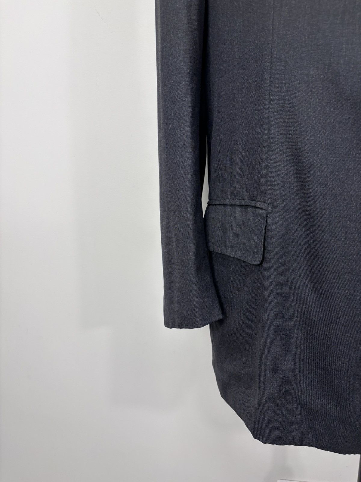 Holland & Sherry Holland & Sherry Savile Row Men’s Grey Wool Blazer Jacket Size 48R - 6 Thumbnail