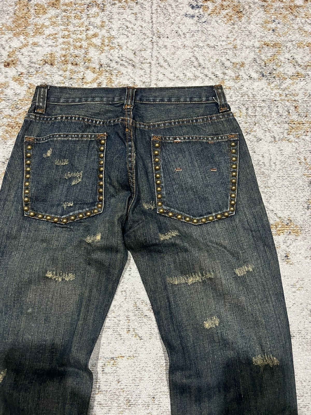 Dolce & Gabbana Dolce Gabbana AW04 ‘Forever’ Studded Denim Size US 29 - 4 Thumbnail