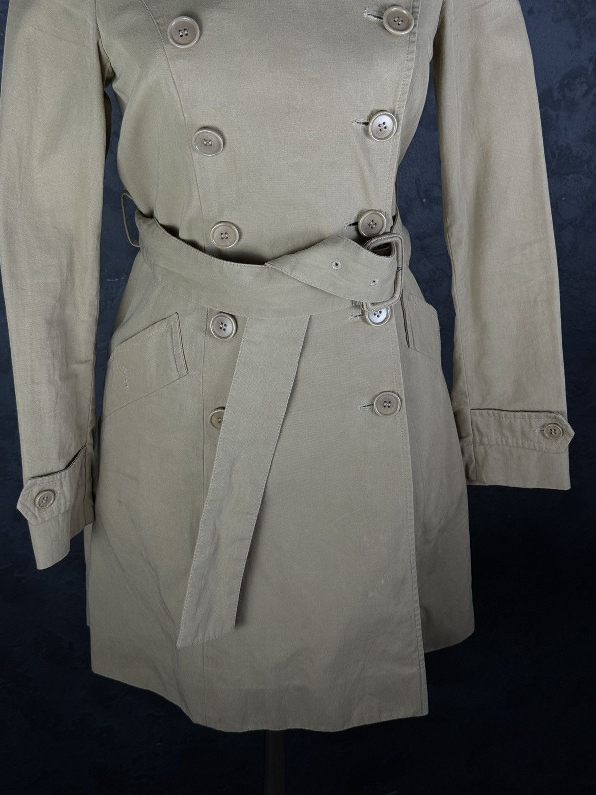 Helmut Lang Vintage Helmut Lang Women’s Double-Breasted Trench Coat 38 Size XS / US 0-2 / IT 36-38 - 5 Thumbnail